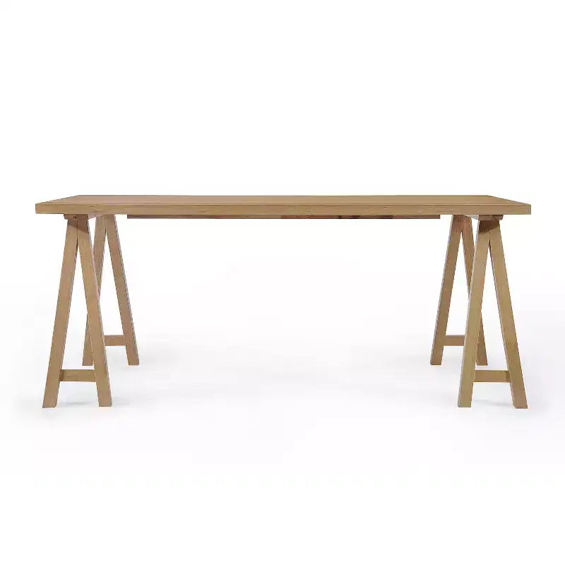 Ensemble de salle à manger Vanus 7 pièces en hévéa rembourré, style moderne du milieu du siècle