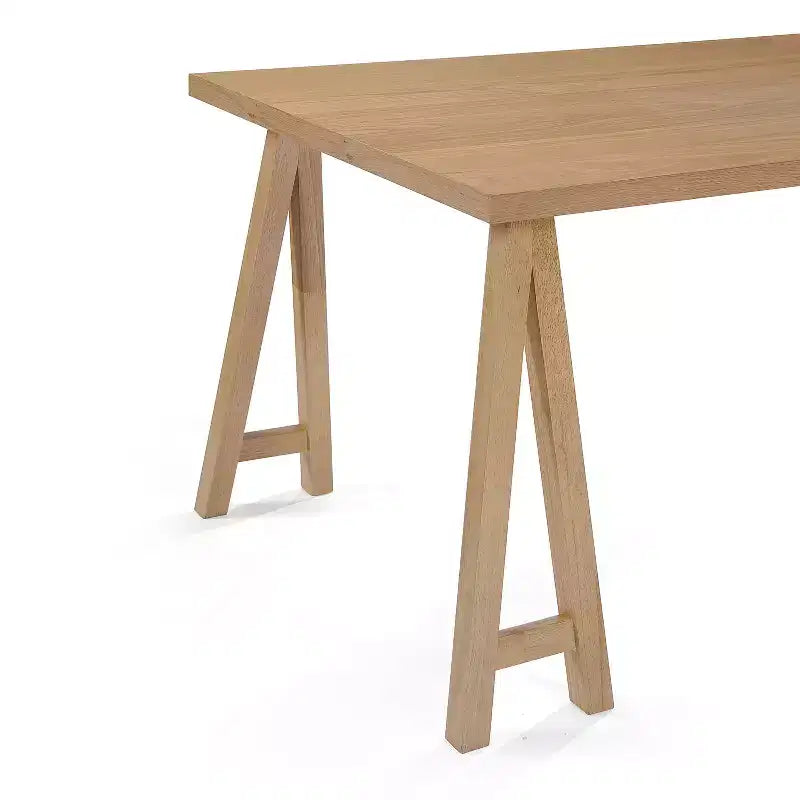 Ensemble de salle à manger Vanus 7 pièces en hévéa rembourré, style moderne du milieu du siècle