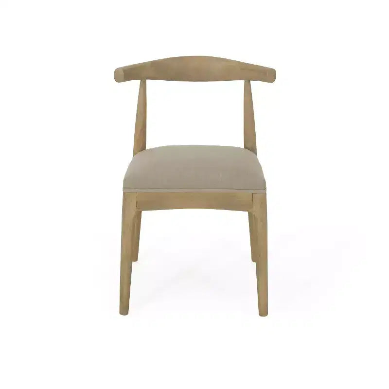 Ensemble de salle à manger Vanus 7 pièces en hévéa rembourré, style moderne du milieu du siècle