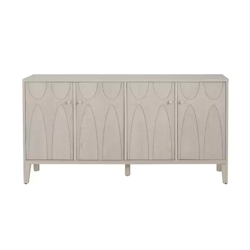 Vaisselier buffet moderne Vaughan avec quatre étagères et portes réglables