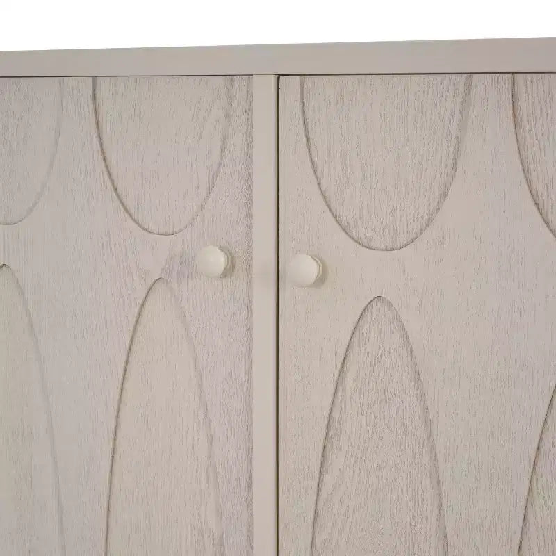 Vaisselier buffet moderne Vaughan avec quatre étagères et portes réglables