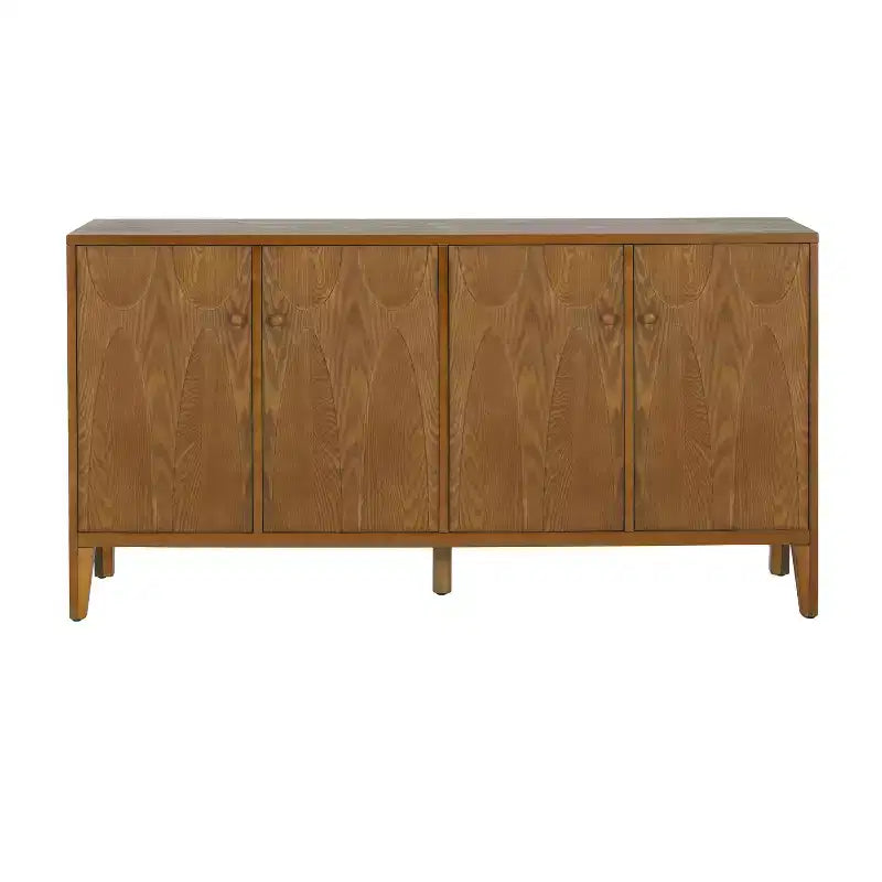 Vaisselier buffet moderne Vaughan avec quatre étagères et portes réglables