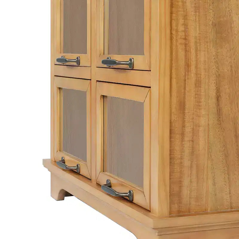 Meuble de rangement en bois Bradley Modern Farmhouse avec 8 portes vitrées