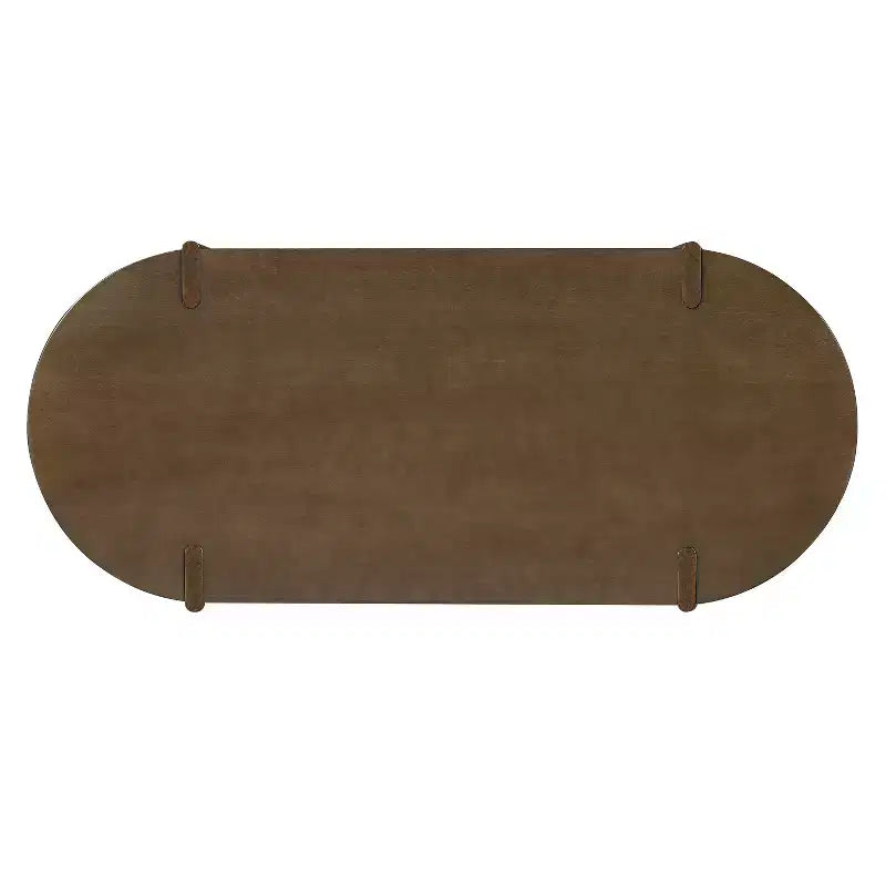 Ensemble table à manger ovale 7 pièces pour 6 personnes, grand ensemble table de cuisine de 180 cm avec 6 chaises de salle à manger rembourrées, noyer