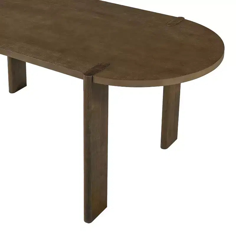 Ensemble table à manger ovale 7 pièces pour 6 personnes, grand ensemble table de cuisine de 180 cm avec 6 chaises de salle à manger rembourrées, noyer